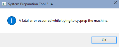 Setup Error message