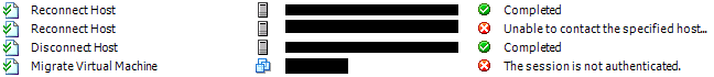 vim.fault.NotAuthenitcated vim.fault.NotAuthenitcated
